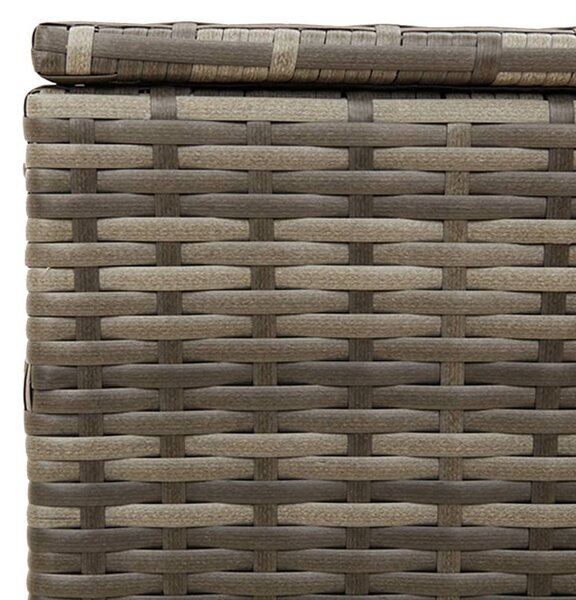 Szürke polyrattan kerti tárolóláda 291 L