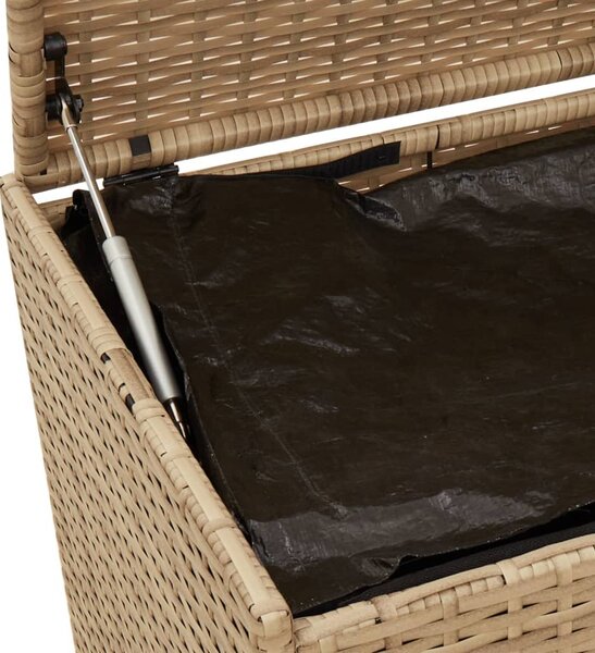 Vegyes bézs polyrattan kerti tárolóláda 469 L