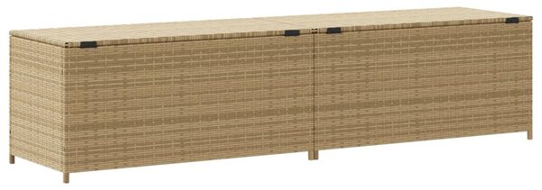 Vegyes bézs polyrattan kerti tárolóláda 469 L