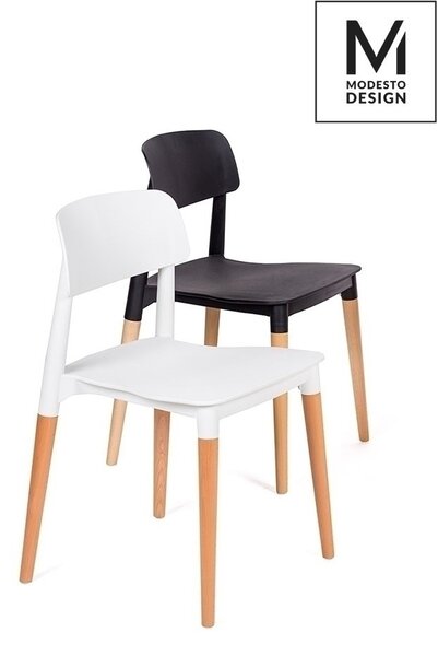 Modesto Design ECCO Polipropilén Szék Fehér Bükkfa Lábakkal