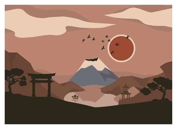 Üveg kép - Japán N⁰1 (70x50 cm)