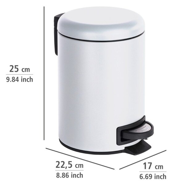 Leman fehér szemetes, 3 l - Wenko