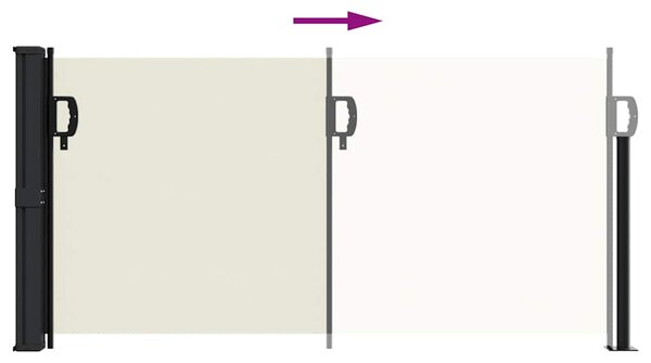 VidaXL krémszínű behúzható oldalsó napellenző 100 x 1000 cm