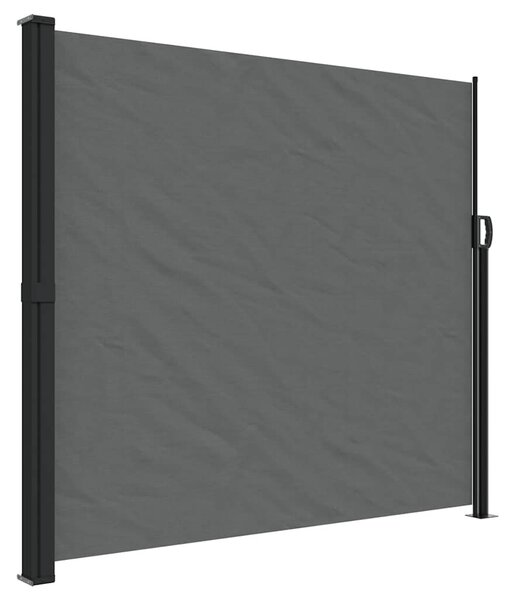 Antracitszürke behúzható oldalsó napellenző 180 x 500 cm