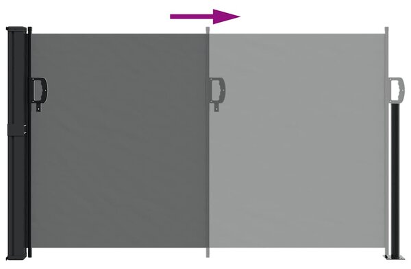 Antracitszürke behúzható oldalsó napellenző 117 x 300 cm