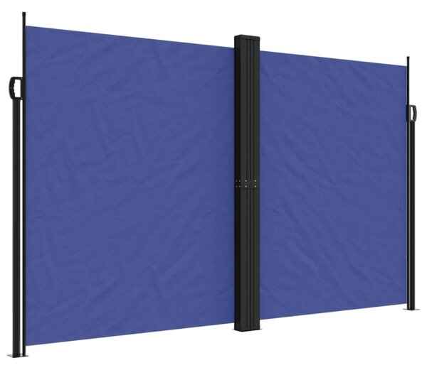 Kék behúzható oldalsó napellenző 200 x 1200 cm