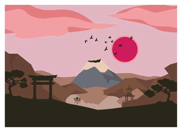 Üveg kép - Japán N⁰2 (70x50 cm)