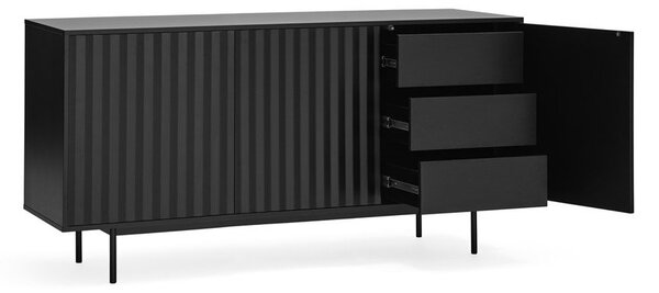 Fekete alacsony komód 159x80 cm Sierra – Teulat