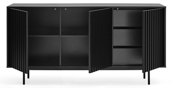 Fekete alacsony komód 159x80 cm Sierra – Teulat