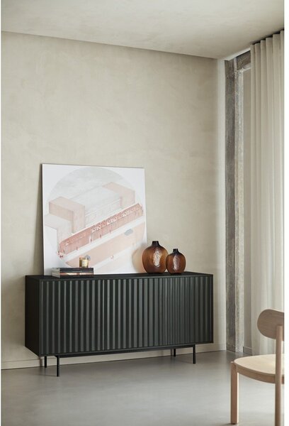 Fekete alacsony komód 159x80 cm Sierra – Teulat