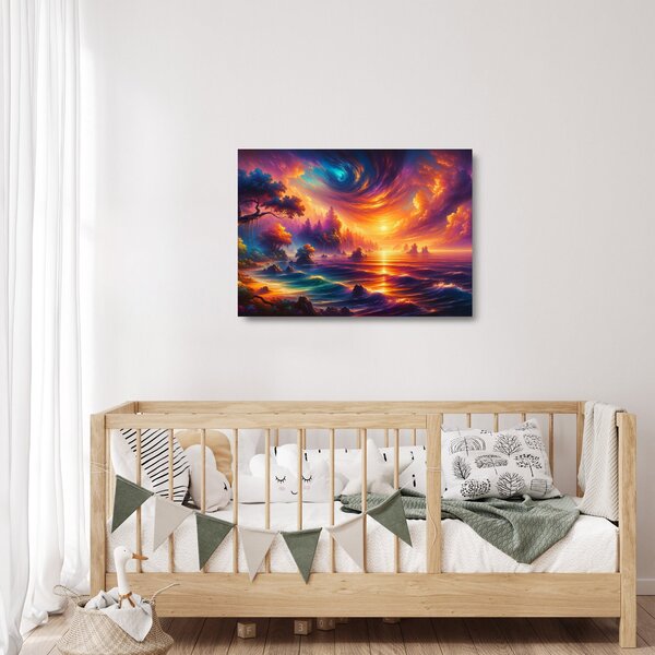 Üveg kép - Varázslatos világ (70x50 cm)