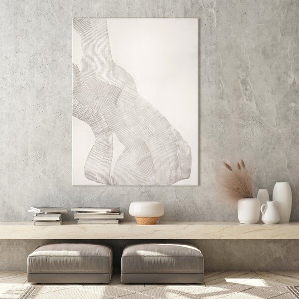 Kézzel festett kép 90x120 cm White Sculpture - Malerifabrikken
