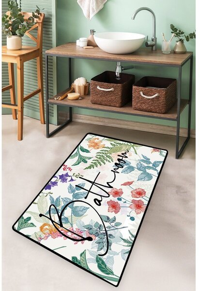 Fürdőszobai kilépő 70x120 cm Green In Flower – Foutastic