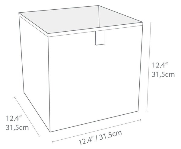 Cube bézs tárolódoboz - Bigso Box of Sweden