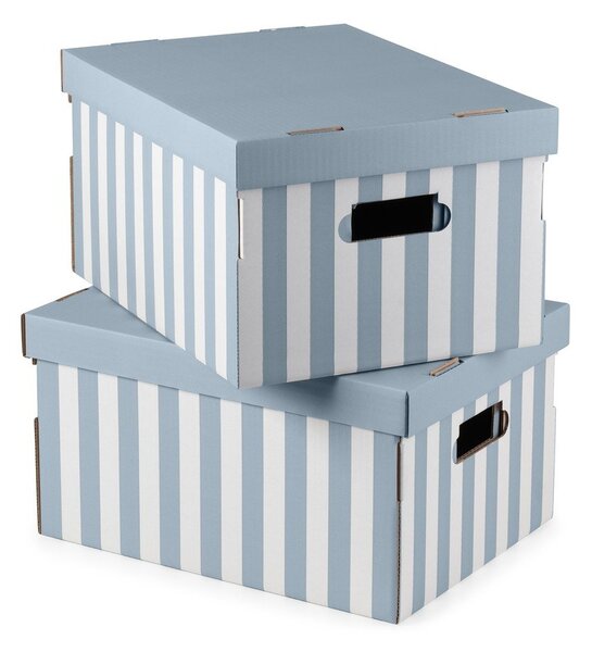 Fedeles karton tárolódoboz szett 2 db-os Stripes – Compactor