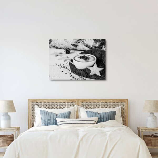 Üveg kép - Téli cappuccino (70x50 cm)