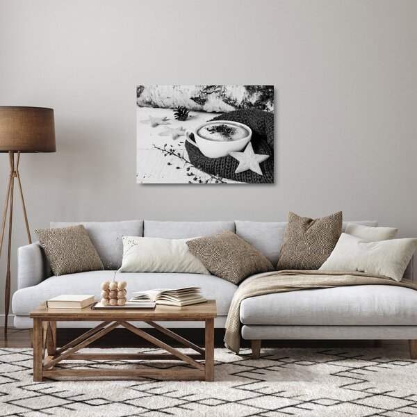 Üveg kép - Téli cappuccino (70x50 cm)