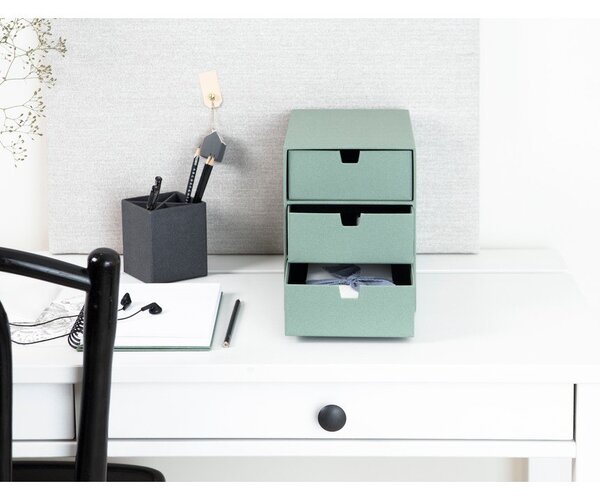 Zöld karton fiókos rendszerező Ingrid Canvas Paper Laminate – Bigso