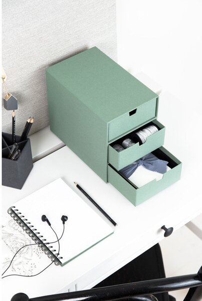 Zöld karton fiókos rendszerező Ingrid Canvas Paper Laminate – Bigso