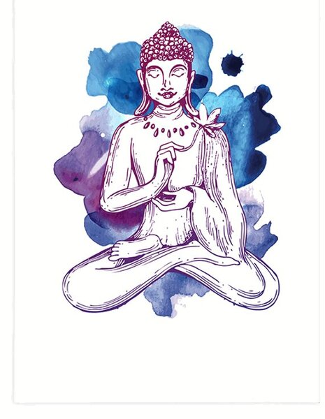 Poszter Buddha ilustráció