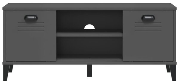 VIKEN antracitszürke szerelt fa cipőtároló pad 106 x 35 x 45 cm