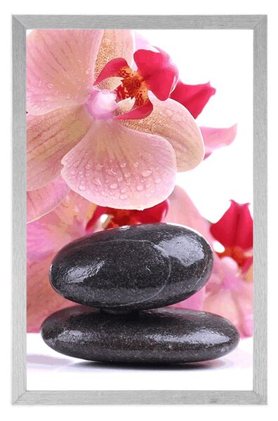 Poszter SPA kövek orchidea