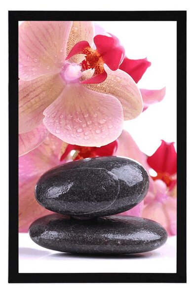 Poszter SPA kövek orchidea