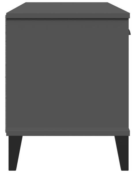 VIKEN antracitszürke szerelt fa cipőtároló pad 106 x 35 x 45 cm