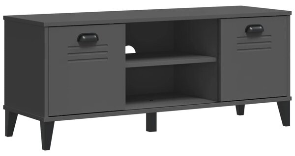 VIKEN antracitszürke szerelt fa cipőtároló pad 106 x 35 x 45 cm