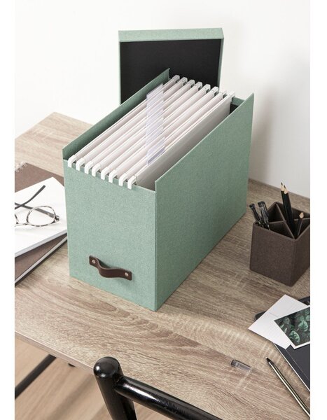 Zöld karton rendszerező dokumentumokhoz Johan Canvas Paper Laminate – Bigso