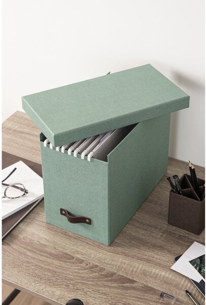 Zöld karton rendszerező dokumentumokhoz Johan Canvas Paper Laminate – Bigso