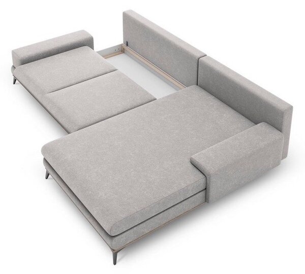 Planet világosszürke kinyitható sarokkanapé, jobb oldali - Windsor & Co Sofas
