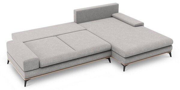 Planet világosszürke kinyitható sarokkanapé, jobb oldali - Windsor & Co Sofas