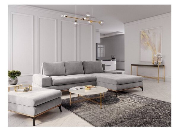 Planet világosszürke kinyitható sarokkanapé, jobb oldali - Windsor & Co Sofas