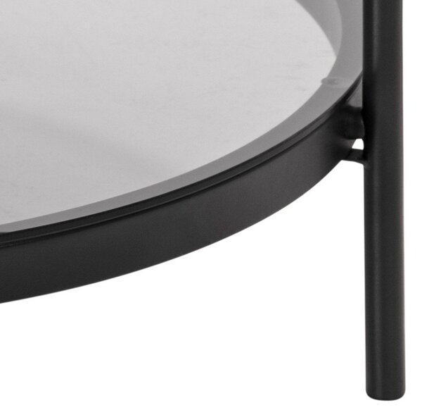 Kerek dohányzóasztal üveg asztallappal ø 79 cm Bayonne - Actona
