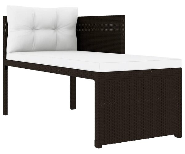 4 részes barna polyrattan kerti társalgó szett