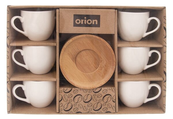 Fehér porcelán csésze szett 6 db-os 125 ml Whiteline – Orion