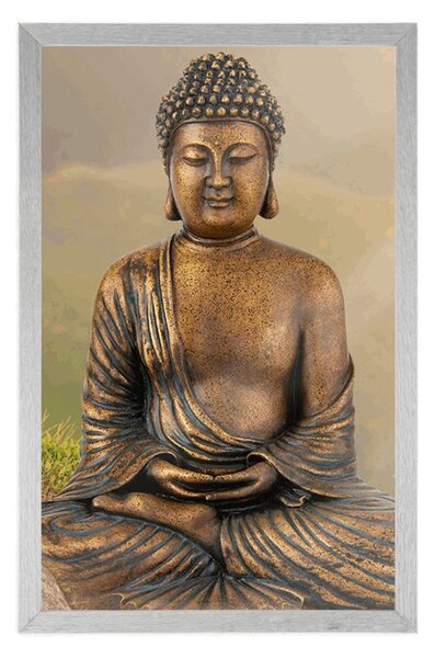 Poszter Buddha szobor meditáló helyzetben
