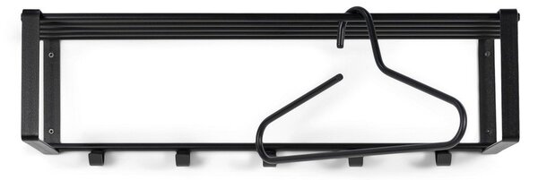 Fekete fém fali fogas polccal 70 cm Rex – Spinder Design