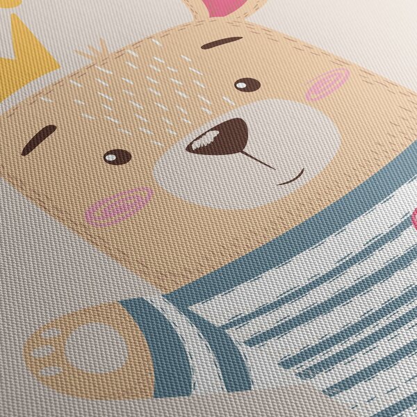 Kép - Teddy maci koronával (120x50 cm)