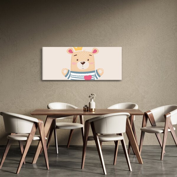 Kép - Teddy maci koronával (120x50 cm)