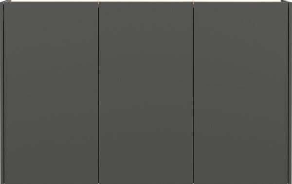 Antracitszürke függő szekrény tölgyfa dekorral 138x87x25 cm Libbiano – Germania