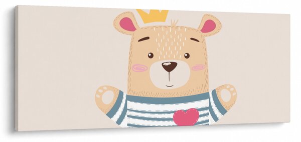 Kép - Teddy maci koronával (120x50 cm)