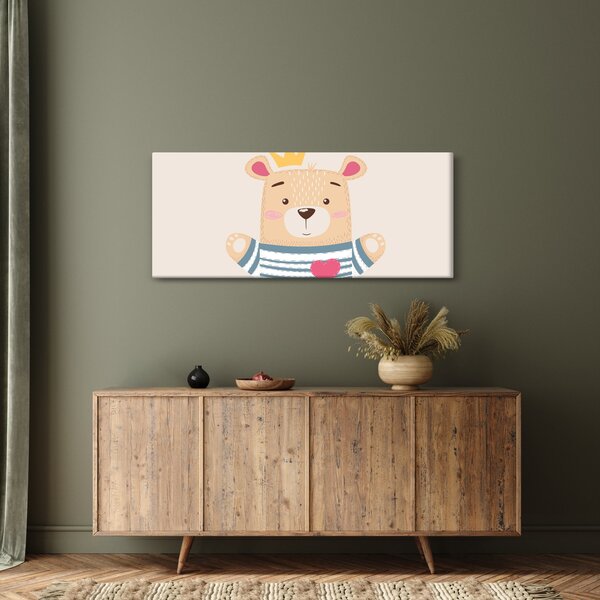 Kép - Teddy maci koronával (120x50 cm)