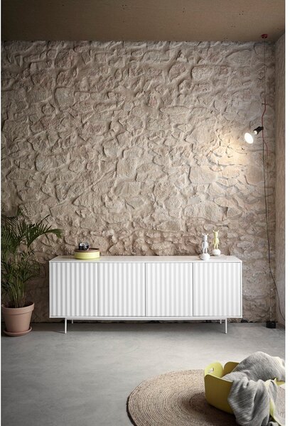 Fehér alacsony komód 211x80 cm Sierra – Teulat