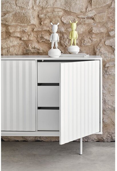 Fehér alacsony komód 211x80 cm Sierra – Teulat