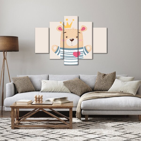 Kép - Teddy maci koronával (150x105 cm)