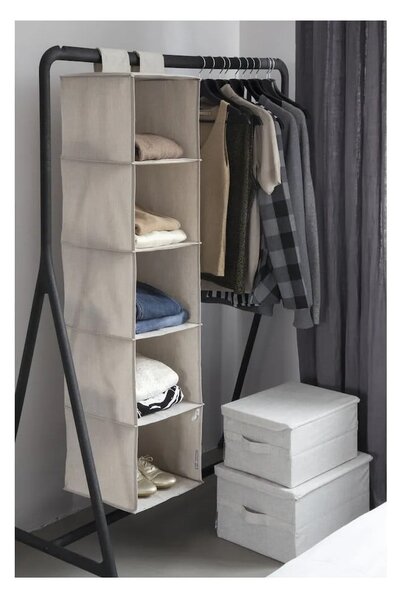 Fekete fedeles textil tárolódoboz 35x26x19 cm Soft Storage – Bigso