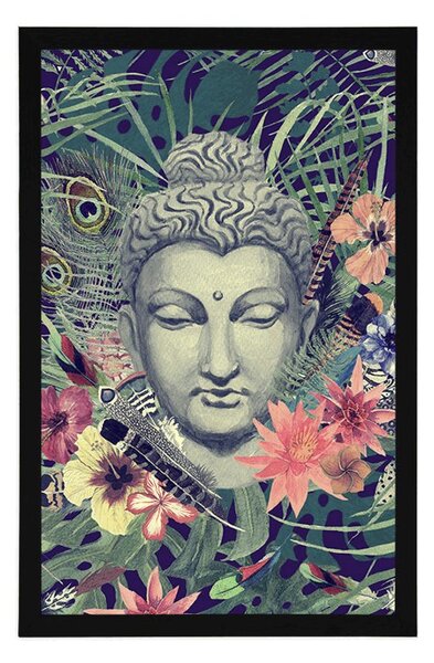 Poszter Buddha exotikus háttérrel