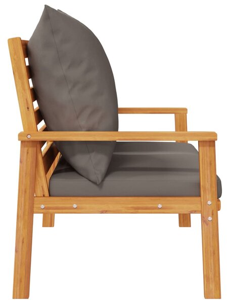 Tömör akácfa kerti kanapé párnával 120 cm